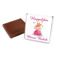 Dökme Madlen Kız Bebek Çikolatası 30 Adet(Tül Süslemeli) - 4