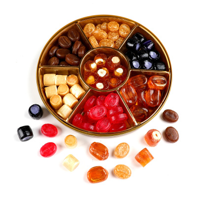 El Yapımı Karışık Akide Şekeri 400g (Yuvarlak Kutu) - Hacı Şerif