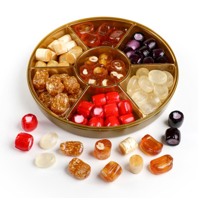 El Yapımı Karışık Akide Şekeri 400g (Yuvarlak Kutu) - Hacı Şerif