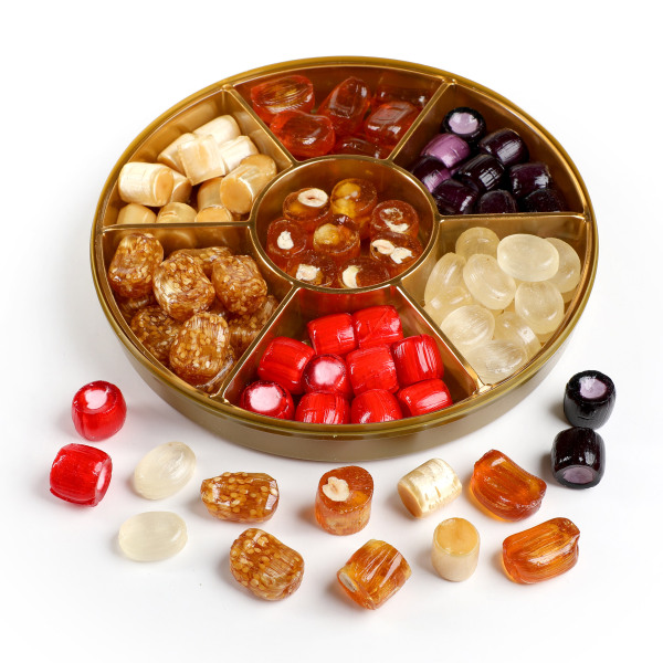 El Yapımı Karışık Akide Şekeri 400g (Yuvarlak Kutu) - 1