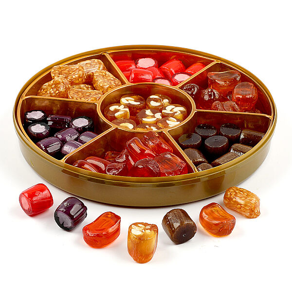 El Yapımı Karışık Akide Şekeri 400g (Yuvarlak Kutu) - 1