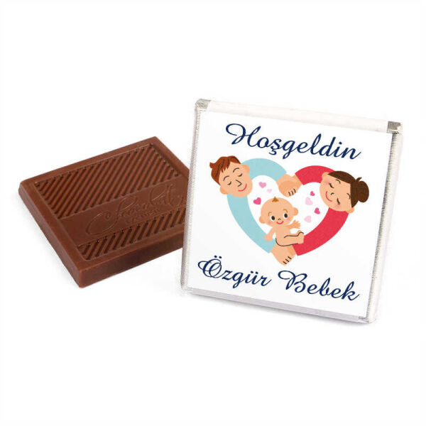 Erkek Bebek Dökme Bebek Çikolatası (50 Adet Madlen Çikolata) - 20