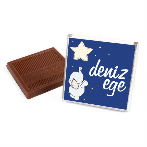 Erkek Bebek Dökme Bebek Çikolatası (50 Adet Madlen Çikolata) - 11