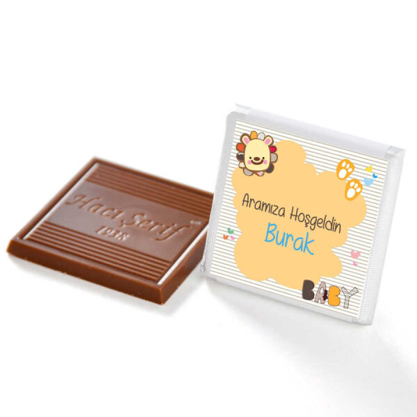 Erkek Bebek Dökme Bebek Çikolatası (50 Adet Madlen Çikolata) - 12
