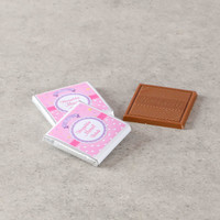 Etiketli Kız Bebek Çikolatası (Metal Yuvarlak Kutu) 50 Adet Madlen Çikolata+Gül Suyu+Afiş - 4
