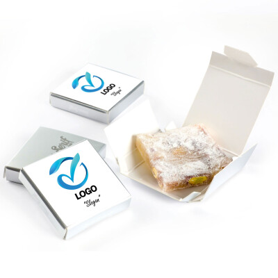 Firmalara Özel Kurumsal Promosyon Logolu (Gümüş Kutu) Çifte Kavrulmuş Lokum Adet - Hacı Şerif