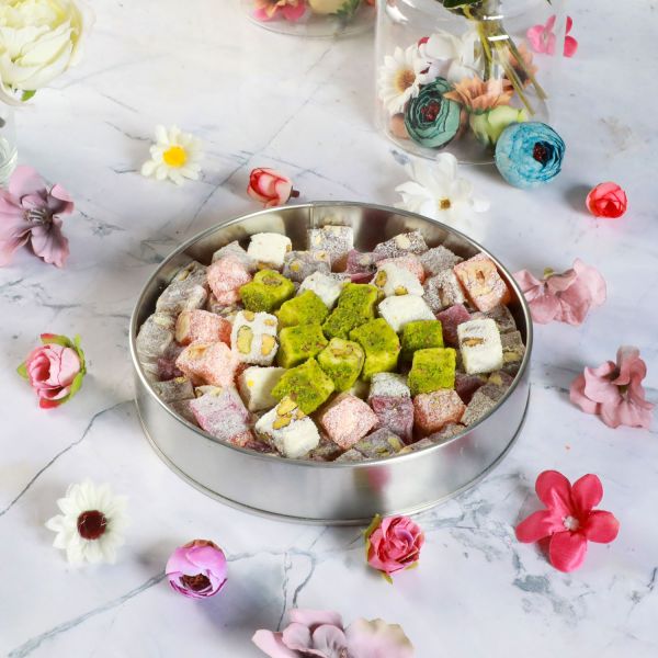 Fotoğraflı 12 Mayıs Hemşireler Günü Hediyesi Çifte Kavrulmuş Lokum (Metal Yuvarlak Kutu) - 2