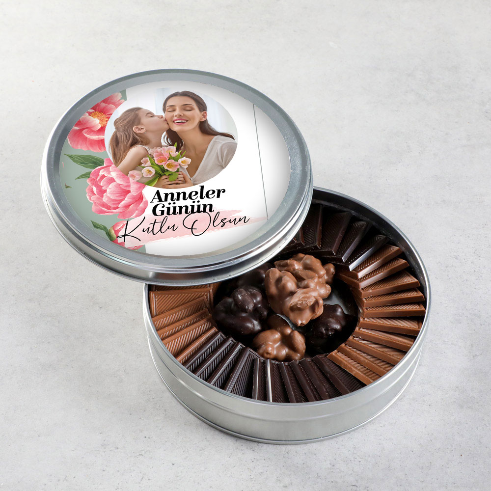 Fotoğraflı Anneler Günü Hediyesi SütlüBitter Roş + Madlen Çikolata
