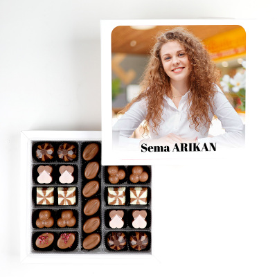 Fotoğraflı İsimli Hediye Motif Desenli Special Çikolata (285g) - 4
