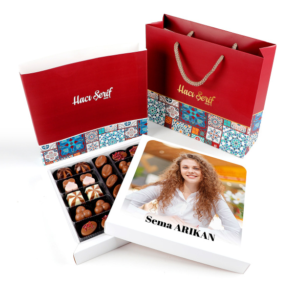 Fotoğraflı İsimli Hediye Motif Desenli Special Çikolata (285g) - 1