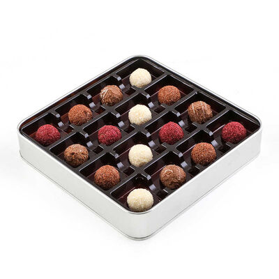 Fotoğraflı İsimli Öğretmenler Günü Hediyesi Karışık Special Truffle Çikolata (Metal Kutu) - 2