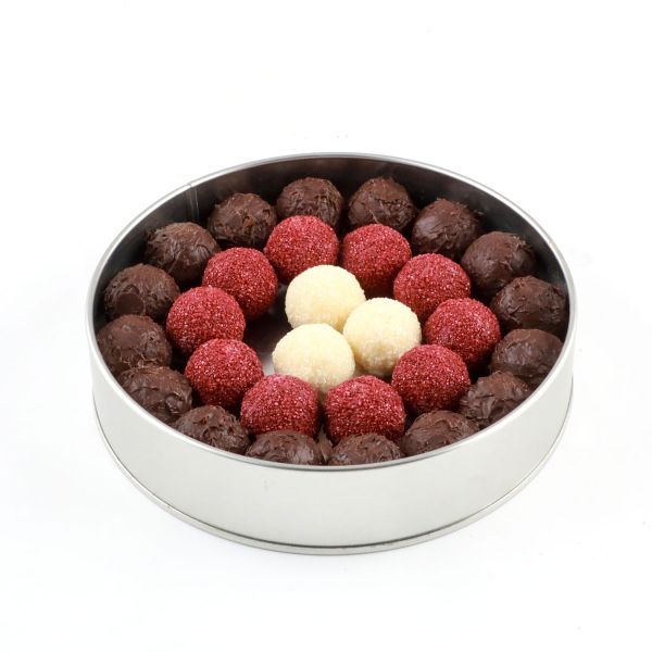 Fotoğraflı İsimli Öğretmenler Günü Hediyesi Karışık Special Truffle Çikolata (Yuvarlak Metal Kutu) - 2