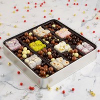 Yılbaşı Hediyesi Kahve Draje + Çifte Kavrulmuş Lokum (Metal Kutu) Siyah - 2