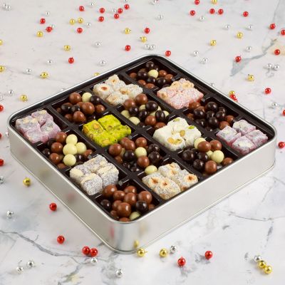 Yılbaşı Hediyesi Kahve Draje + Çifte Kavrulmuş Lokum (Metal Kutu) Siyah - 2