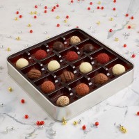 Yılbaşı Hediyesi Karışık Special Truffle Çikolata (Metal Kutu) Siyah - 2