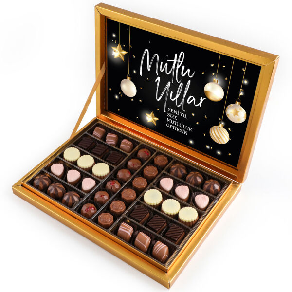Yılbaşı Hediyesi Special Çikolata 480g (Gold Kutu) Siyah - 1