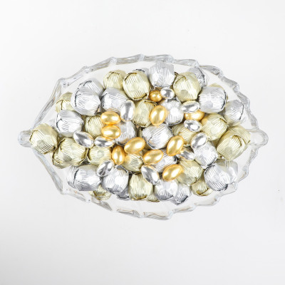 Gold Ayaklı Yaprak Cam Tabak Söz Nişan Kız İsteme Çikolatası - 4