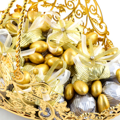 Gold Saplı Tepside Kız İsteme Çikolatası (Aynalı) - 2