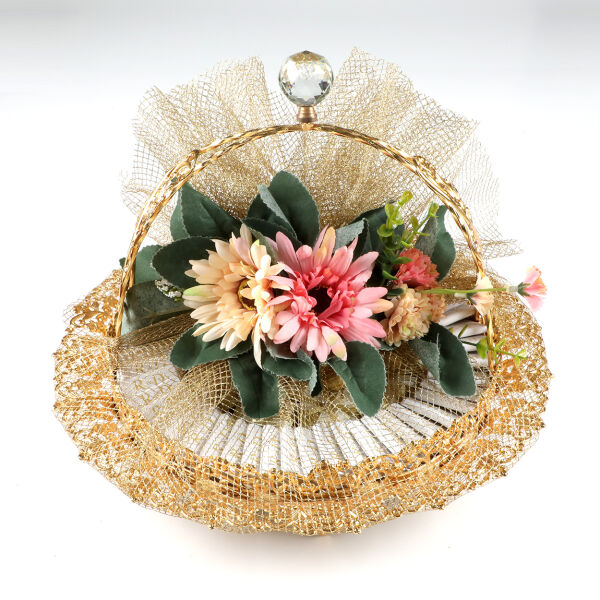 Gold Saplı Tepside Kız İsteme Nişan Çikolatası - 1