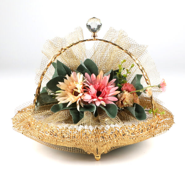 Gold Saplı Tepside Kız İsteme Nişan Çikolatası - 5