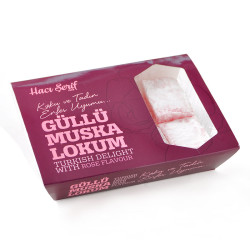 Gül Aromalı Muska Lokum (500g) - Hacı Şerif