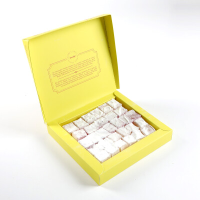 Gül ve Limon Aromalı Lokum (730 g)- Renkli Kutu - Hacı Şerif