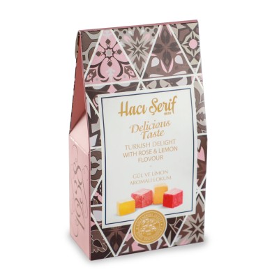 Gül ve Limon Lokum 125g (Dik Kutu) - Hacı Şerif