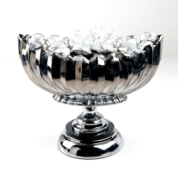 Gümüş Ayaklı Oval Cam Tabak Söz Nişan Kız İsteme Çikolatası - 5