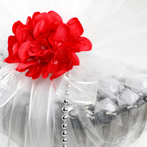 Gümüş Ayaklı Oval Cam Tabak Söz Nişan Kız İsteme Çikolatası - 4