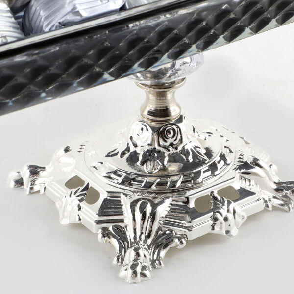 Gümüş Ayaklı Tabak Kız İsteme Çikolatası (Cam) - 4