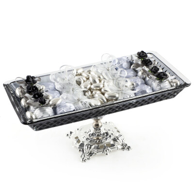 Gümüş Ayaklı Tabak Kız İsteme Çikolatası (Cam) - 2