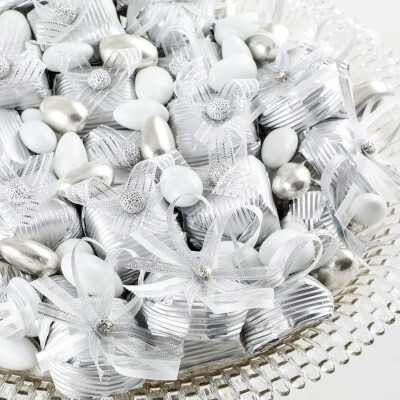 Gümüş Cam Ayaklı Tabak Kız İsteme Çikolatası - 3