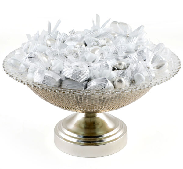 Gümüş Cam Ayaklı Tabak Kız İsteme Çikolatası - 2