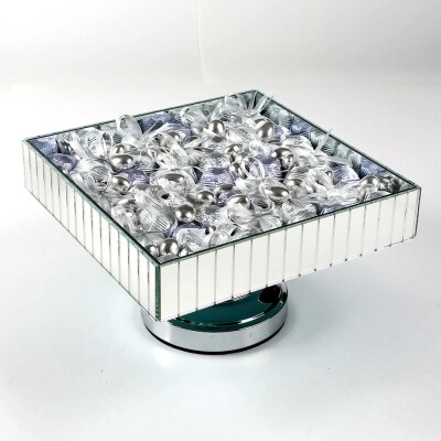 Gümüş Renk Ayaklı Aynalı Sunumlukta Kız İsteme Söz Nişan Çikolatası - 2