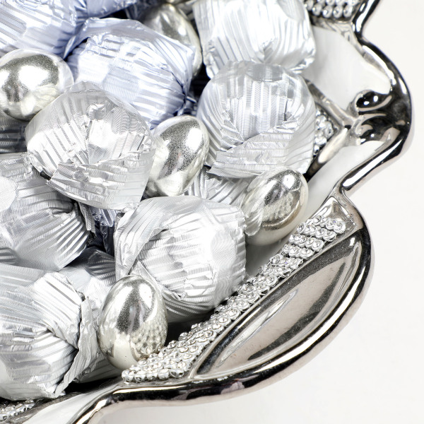 Gümüş Tabak Taşlı Söz Nişan Çikolatası - 7