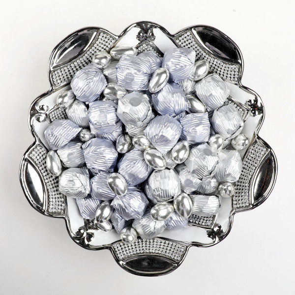 Gümüş Tabak Taşlı Söz Nişan Çikolatası - 8