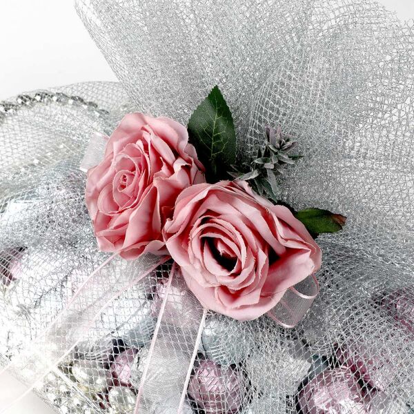 Gümüş Tepside Kristal Kız İsteme Söz Nişan Çikolatası - 7