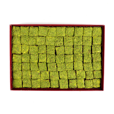İçi Dışı Antep Fıstıklı Çikolatalı Bohça Lokum (Motif Desenli Kutu) 1200g - 6