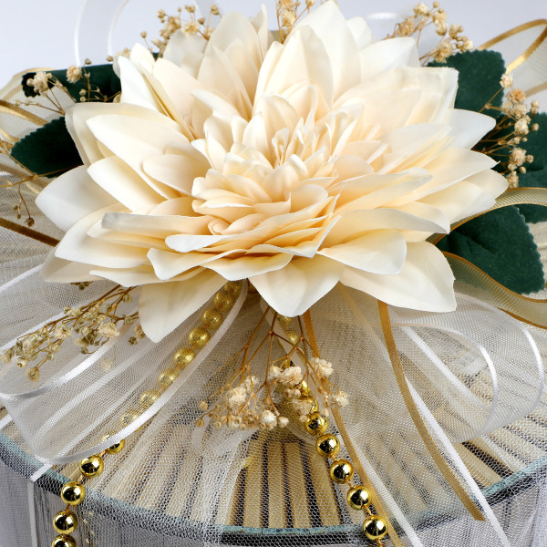 İsimli Gold Ayaklı Cam Tabak Yuvarlak Söz Nişan Çikolatası - 21