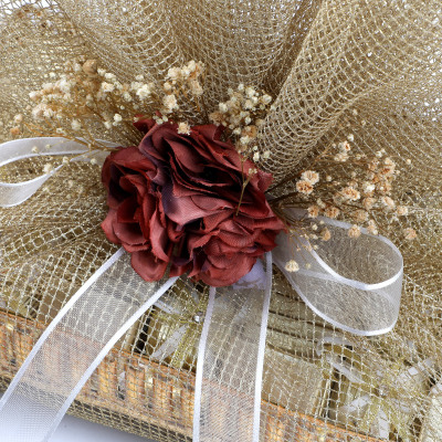 İsimli Gold Dikdörtgen Aynalı Tepsi Söz Nişan Çikolatası - 3