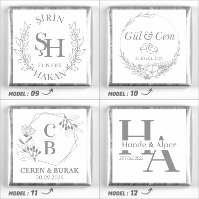 Gümüş Ayaklı Cam Tabak Söz Nişan Kız İsteme Çikolatası - 6