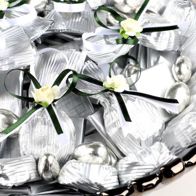 Gümüş Ayaklı Cam Tabak Söz Nişan Kız İsteme Çikolatası - 17