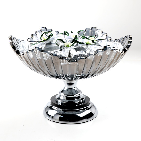 Gümüş Ayaklı Cam Tabak Söz Nişan Kız İsteme Çikolatası - 18