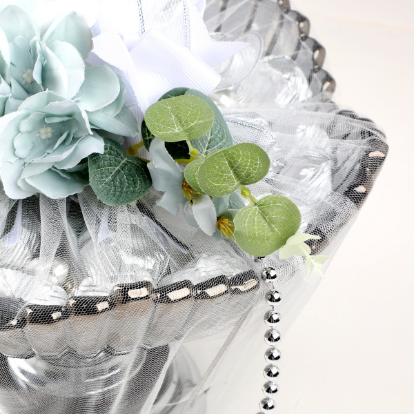 Gümüş Ayaklı Cam Tabak Söz Nişan Kız İsteme Çikolatası - 20