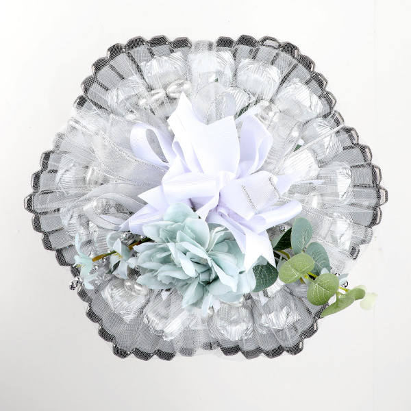 Gümüş Ayaklı Cam Tabak Söz Nişan Kız İsteme Çikolatası - 21