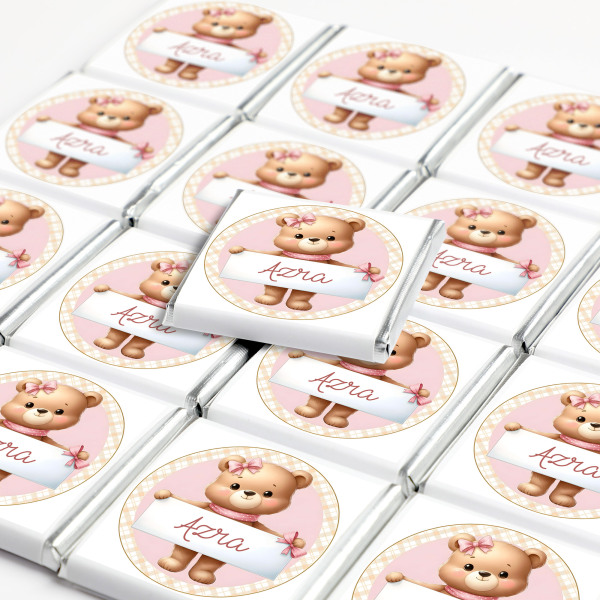  İsimli Kız Bebek 70 Adet Madlen Çikolata (Metal Kutu) Sevimli Karakterler - 2