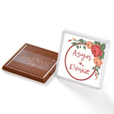 İsimli Söz Nişan Dökme Çikolatası (50 Adet Madlen Çikolata)