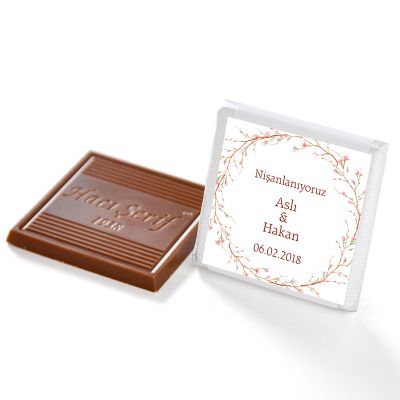 İsimli Söz Nişan Dökme Çikolatası (50 Adet Madlen Çikolata)