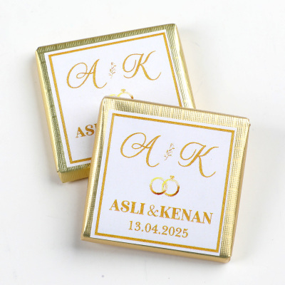 İsimli Söz Nişan Dökme Madlen Gold Çikolata (70 Adet Madlen Çikolata) - 3