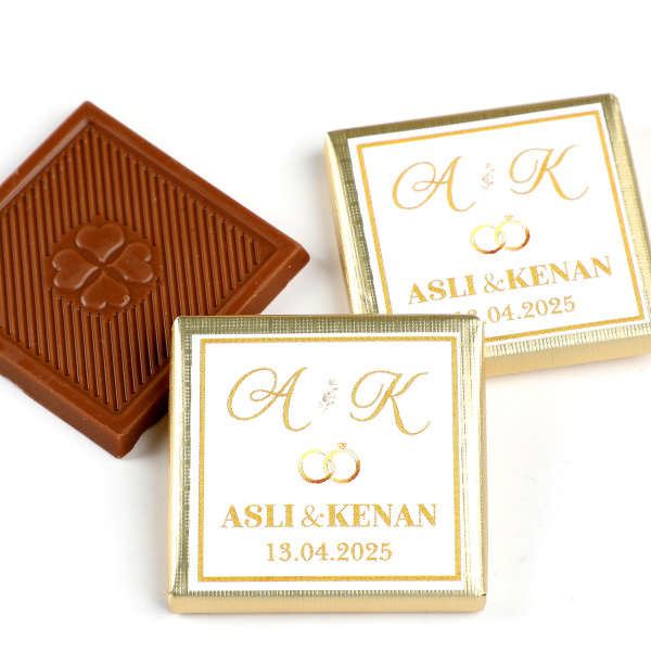 İsimli Söz Nişan Dökme Madlen Gold Çikolata (70 Adet Madlen Çikolata) - 5